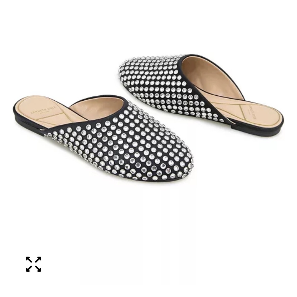 Kenneth Cole Black Rhinestone Mules - Picture 6 of 6